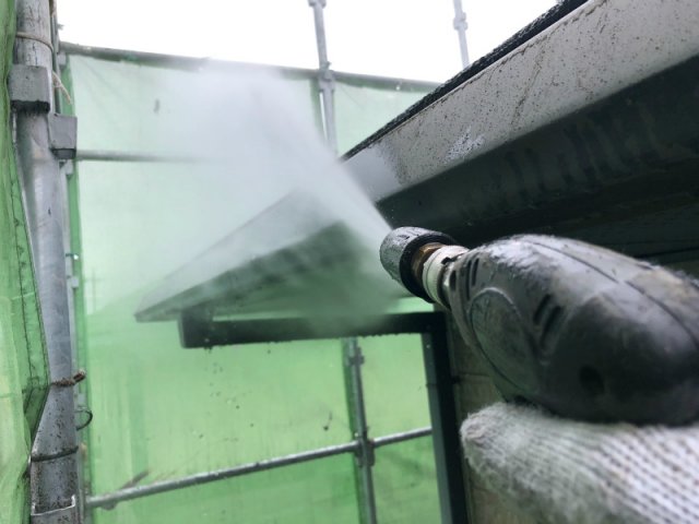雨樋 高圧洗浄
