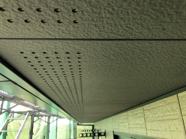 軒裏天井 塗装 完成