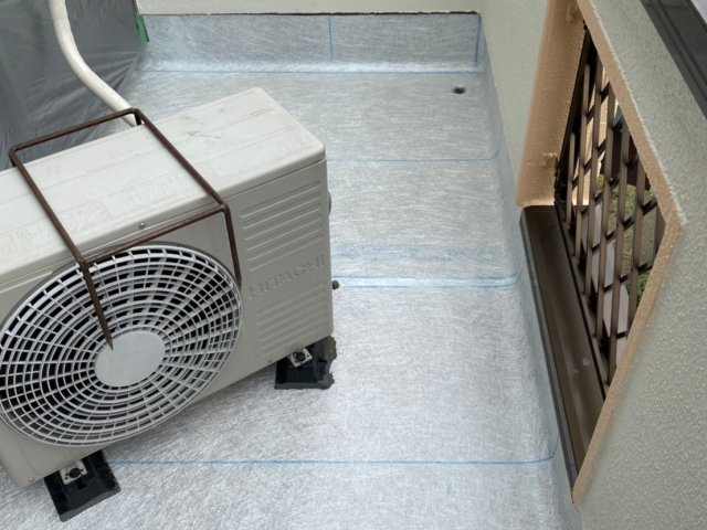 ベランダ防水 ガラスマット