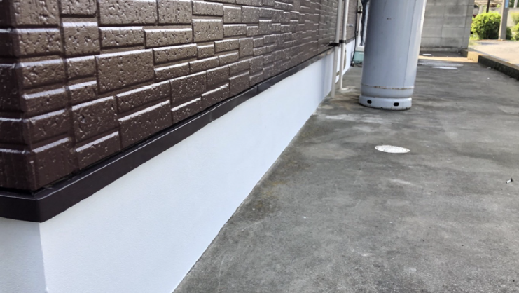 水切り・基礎 塗装完了