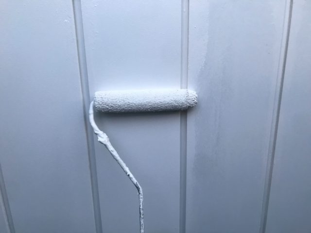 外壁 上塗り作業2回目