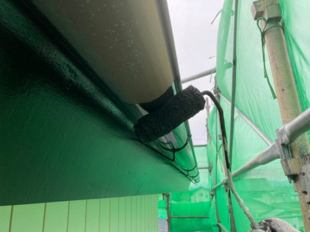 雨樋 上塗り1回目