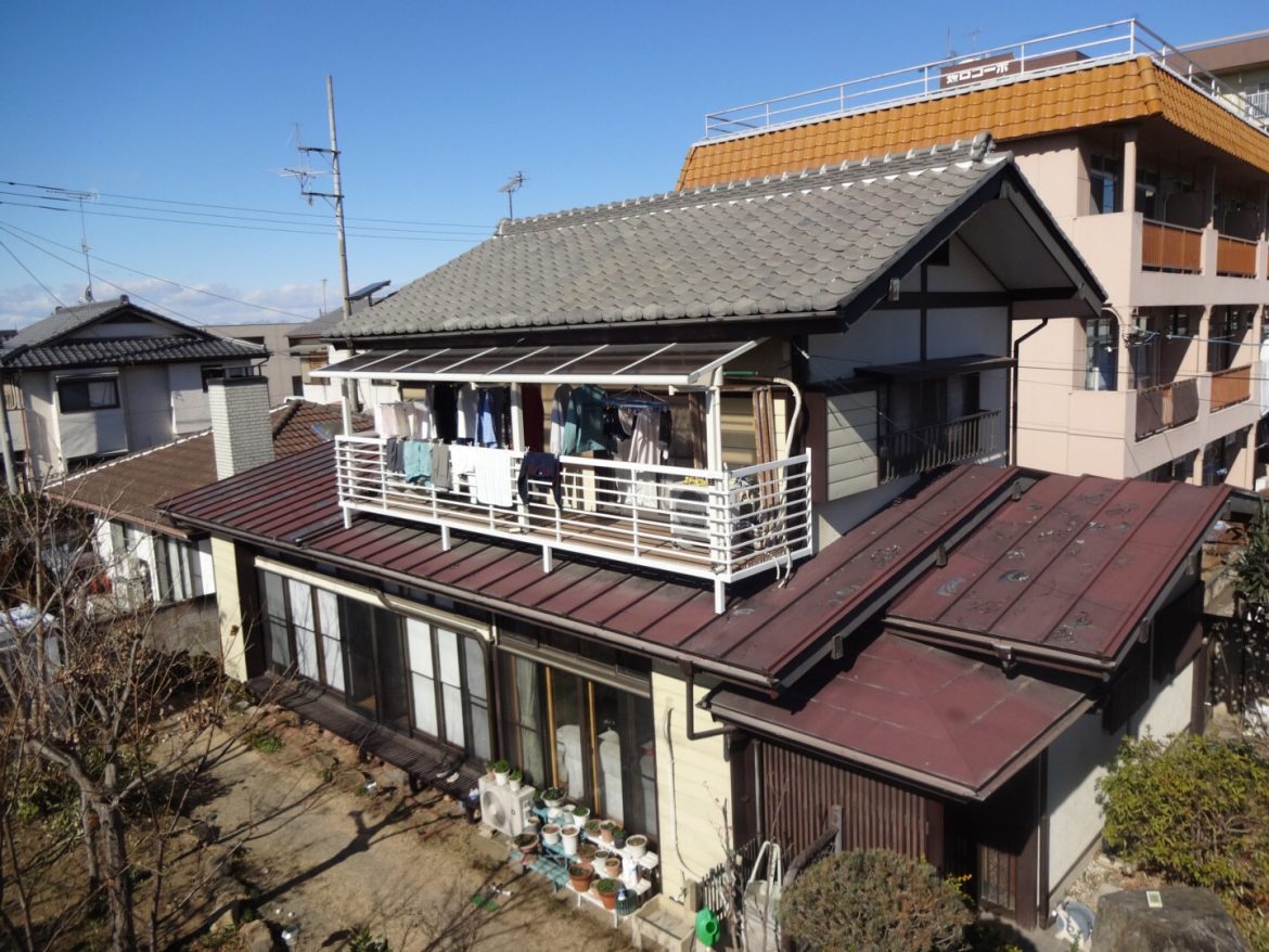 無機塗料の屋根外壁塗装工事 施工前
