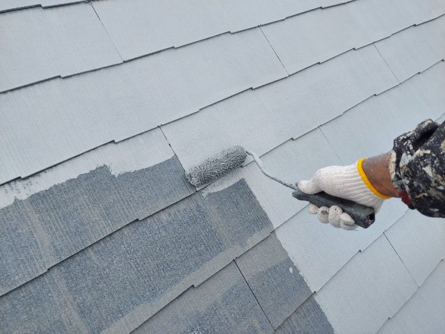 屋根下塗り