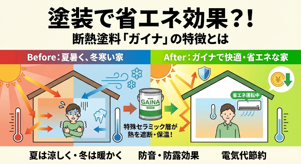 塗装で省エネ効果？！断熱塗料「ガイナ」の特徴とは ｜株式会社ミヤケン