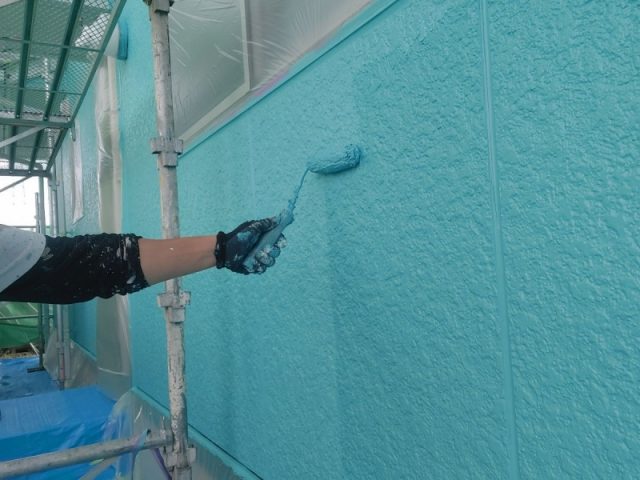 前橋市 外壁塗装 上塗り ミヤケン