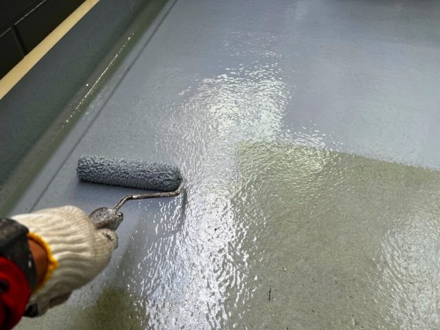 前橋市 ベランダ防水 トップコート塗布 ミヤケン前橋本社