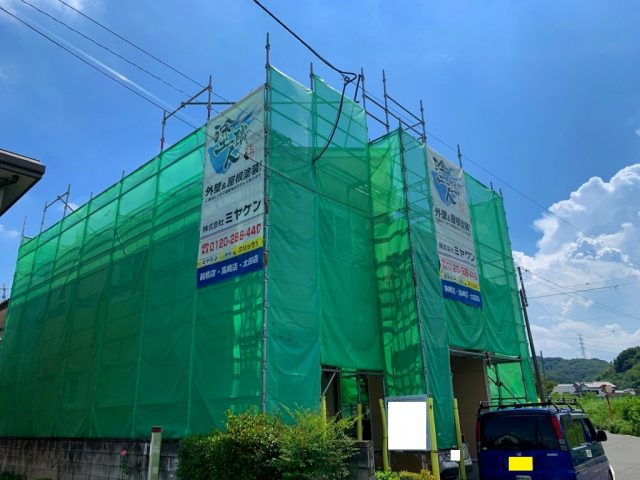 高崎市 外壁塗装 足場組 ミヤケン高崎店