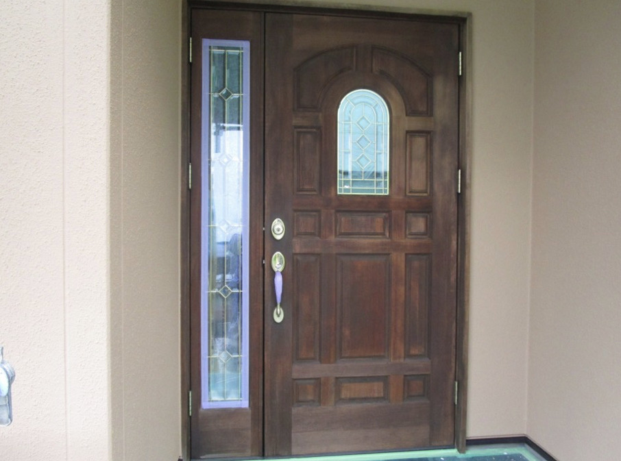 木製ドアの施工事例 塗装前