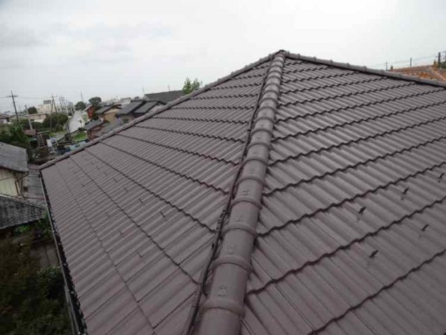 前橋市 屋根塗装工事 遮熱フッ素塗料 5年点検 ミヤケン