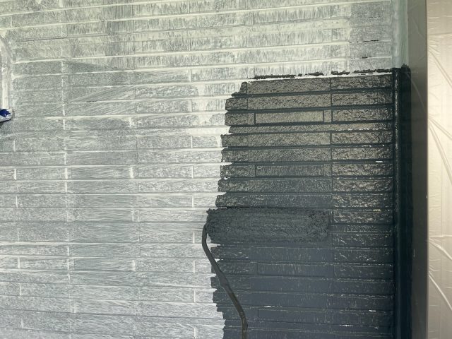 太田市 外壁塗装工事 上塗り一回目 お客様の声 ミヤケン