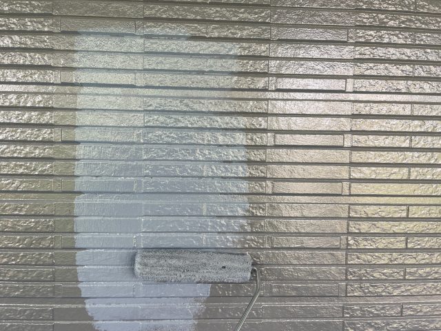 太田市 外壁塗装工事 上塗り二回目 お客様の声 ミヤケン