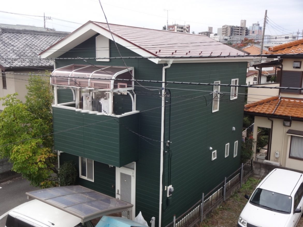前橋市 屋根外壁塗装工事 施工後全体 お客様の声 ミヤケン