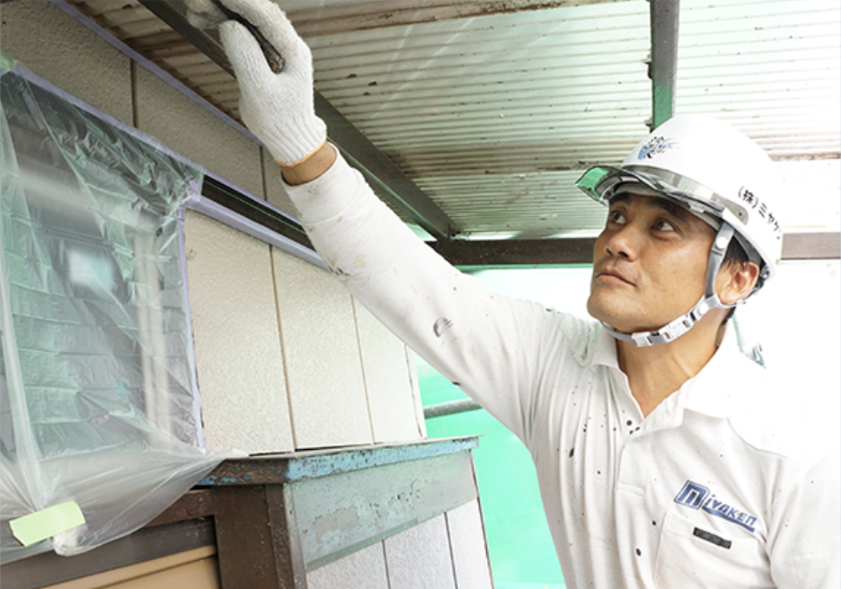 11〜13日目養生ばらし、掃除、足場ばらし