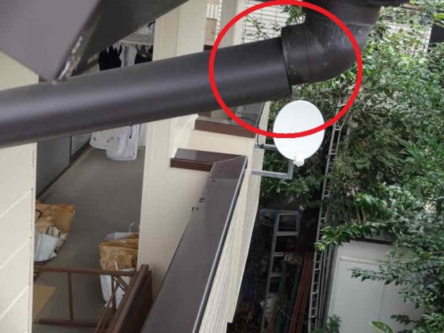 前橋市 外壁塗装工事 雨樋 はずれ 3年点検