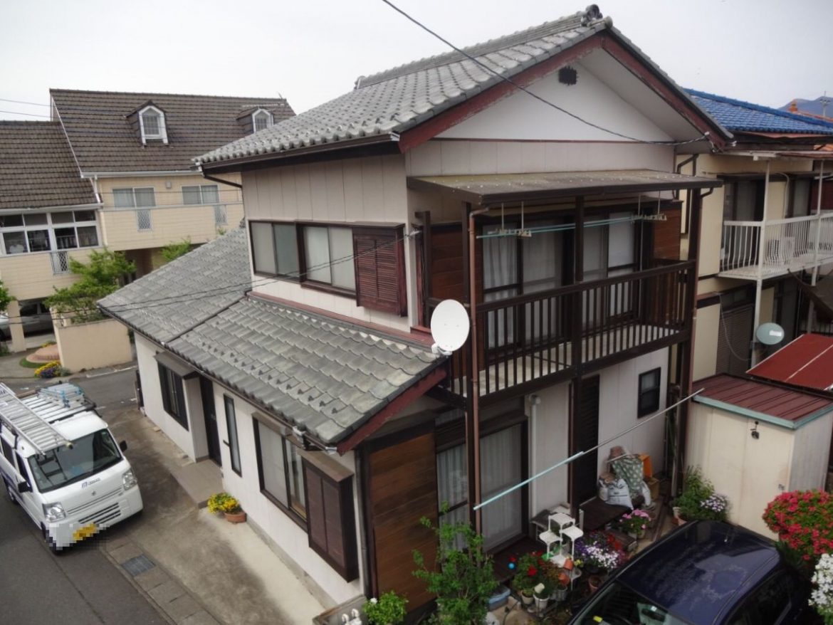前橋市 外壁塗装工事 前橋補助金 施工前全体写真 お客様の声 ミヤケン