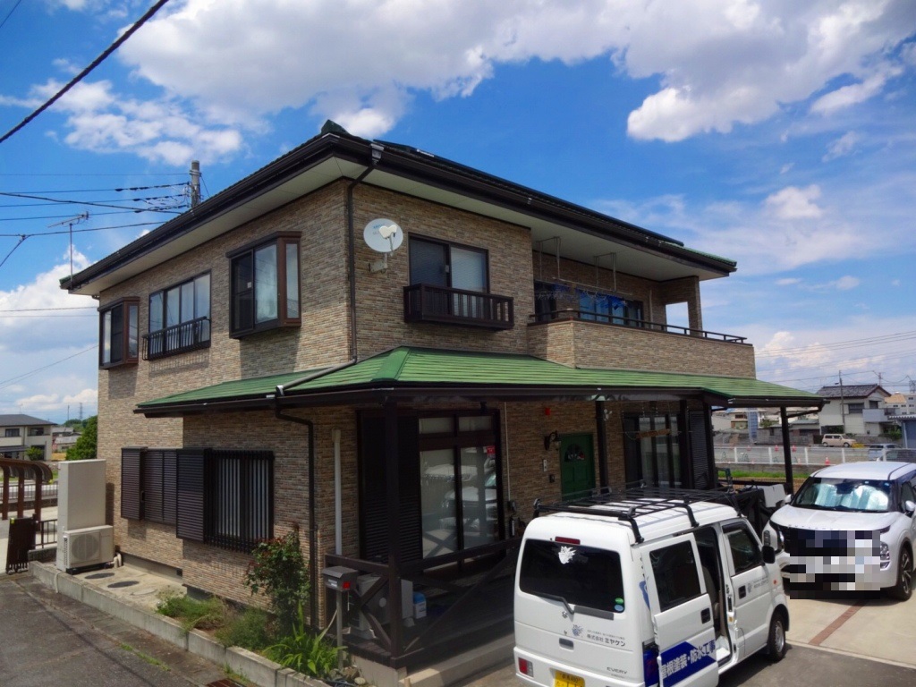 藤岡市 屋根塗装工事 施工前全体写真 お客様の声 ミヤケン