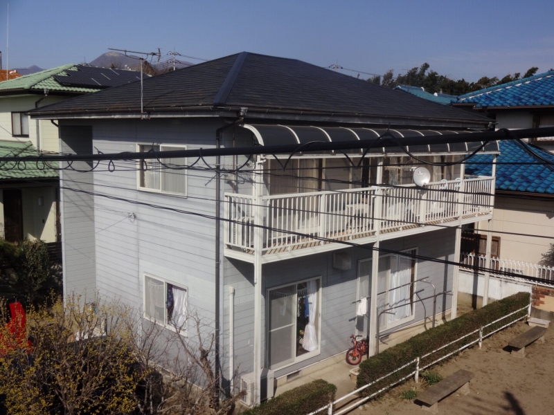 前橋市 屋根外壁塗装工事 施工前全体写真 お客様の声 ミヤケン