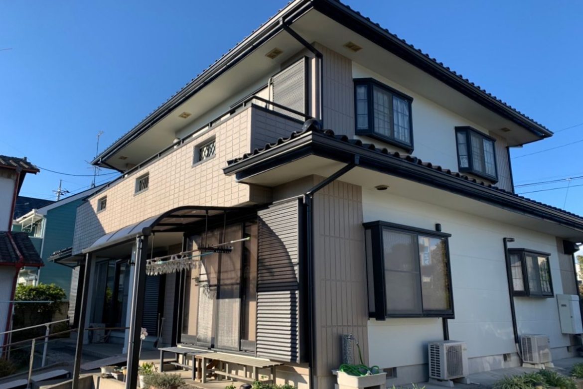 邑楽郡 外壁塗装工事 施工後全体写真 お客様の声 ミヤケン