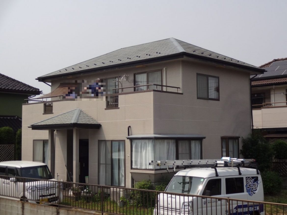 前橋市 屋根外壁塗装工事 施工前全体写真 お客様の声 ミヤケン
