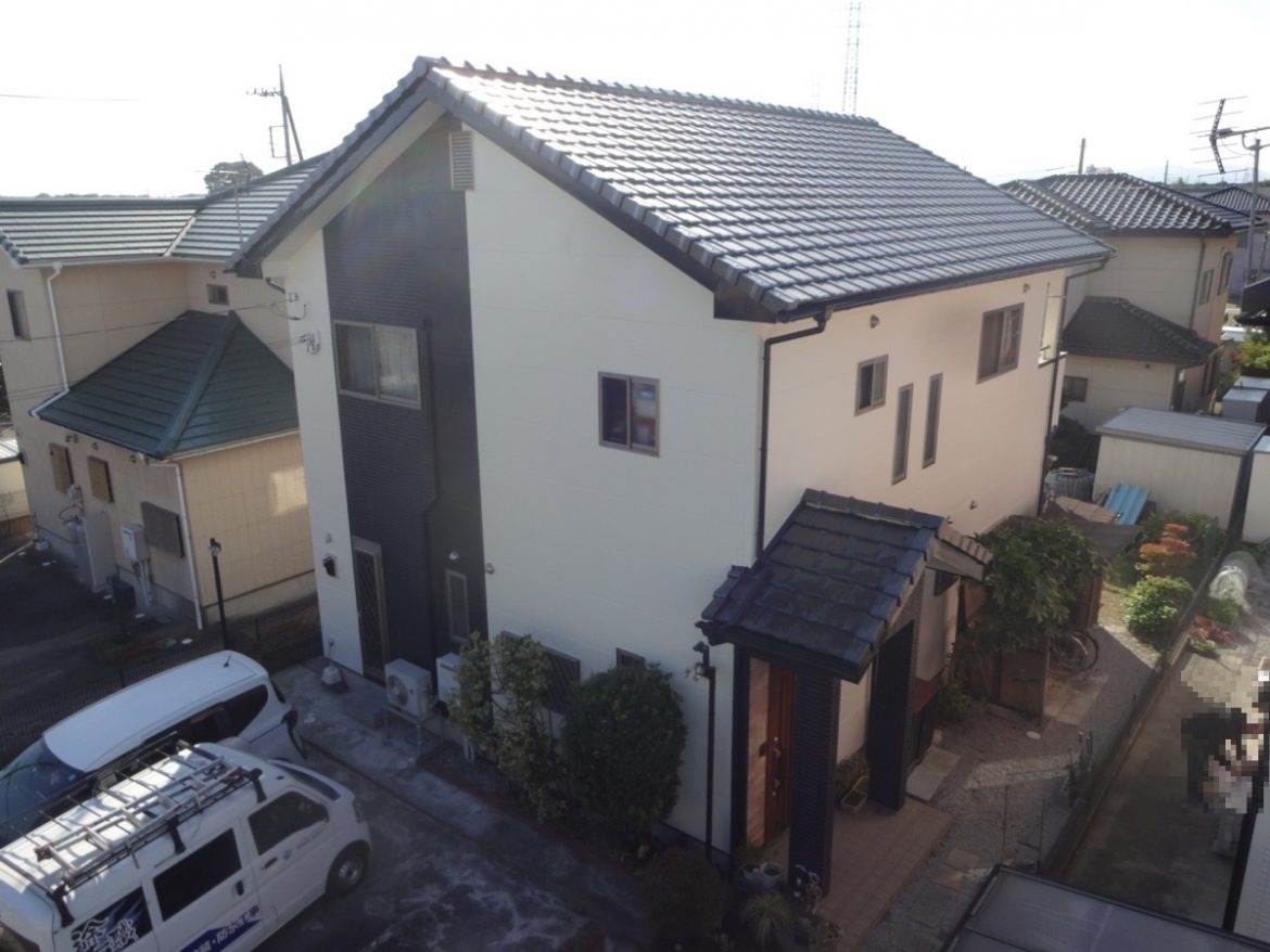 藤岡市 外壁塗装工事 施工後全体写真 お客様の声 ミヤケン