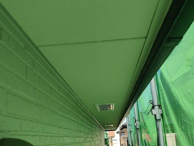 高崎市 屋根外壁塗装工事 軒裏天井完了 お客様の声 ミヤケン