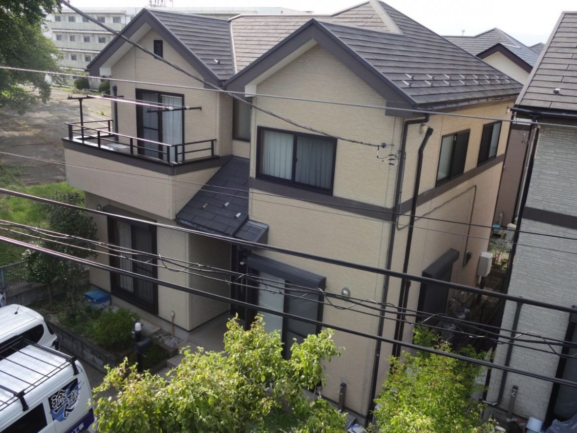 高崎市 屋根外壁塗装工事 施工前全体 お客様の声 ミヤケン