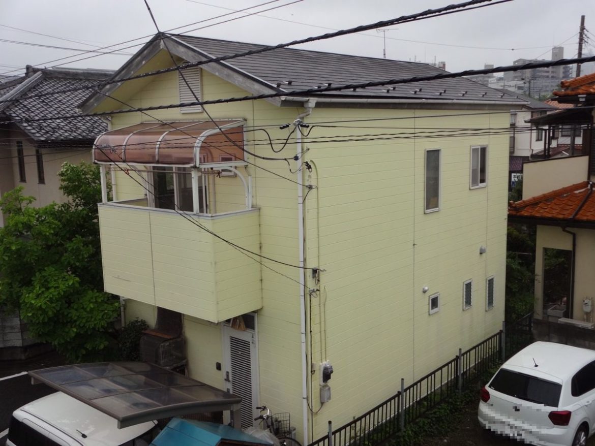 前橋市 屋根外壁塗装工事 施工前全体 お客様の声 ミヤケン