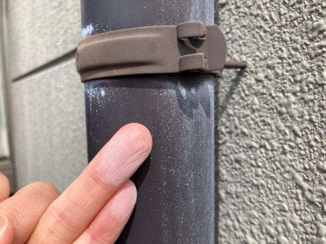 前橋市 外壁塗装工事 雨樋チョーキング現象 お客様の声 ミヤケン