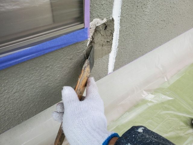 前橋市 外壁塗装工事 外壁 下処理 お客様の声 ミヤケン