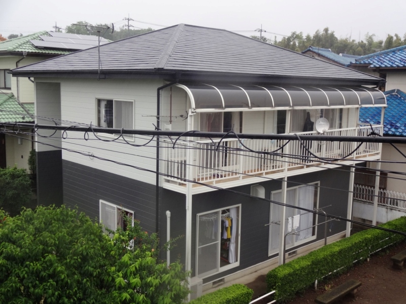 前橋市 屋根外壁塗装工事 施工後全体写真 お客様の声 ミヤケン
