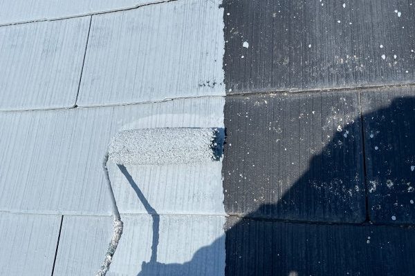 前橋市 屋根外壁塗装工事 屋根下塗り中 お客様の声 ミヤケン