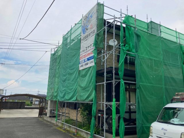 藤岡市 屋根塗装工事 足場組立 お客様の声 ミヤケン
