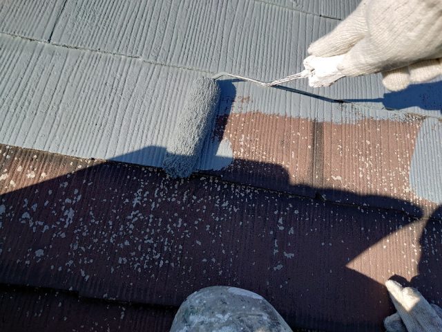 高崎市 屋根外壁塗装工事 屋根下塗り お客様の声 ミヤケン