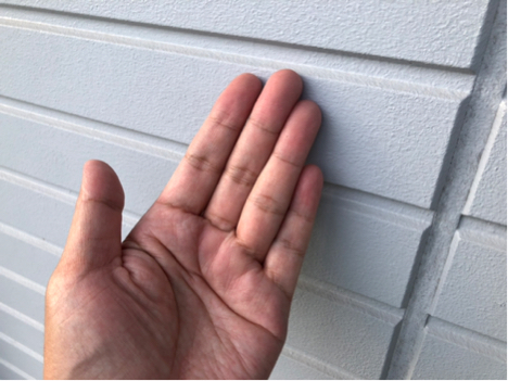 高崎市 外壁塗装工事 サイディング外壁 チョーキング現象 1年点検 ミヤケン