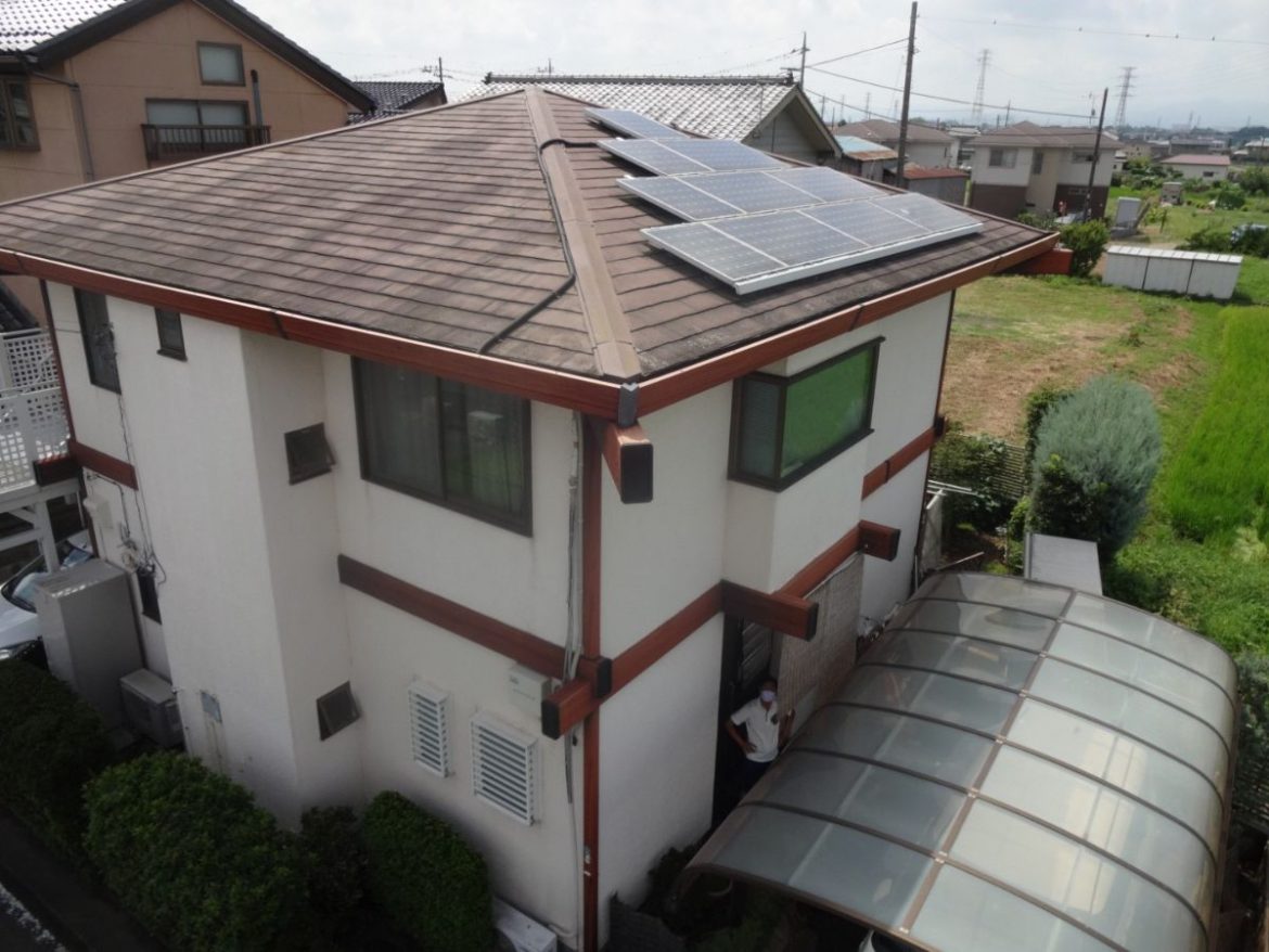 高崎市 屋根外壁塗装工事 施工前全体写真 お客様の声 ミヤケン