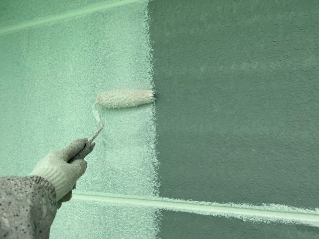 邑楽郡 外壁塗装工事 外壁下塗り中 お客様の声 ミヤケン