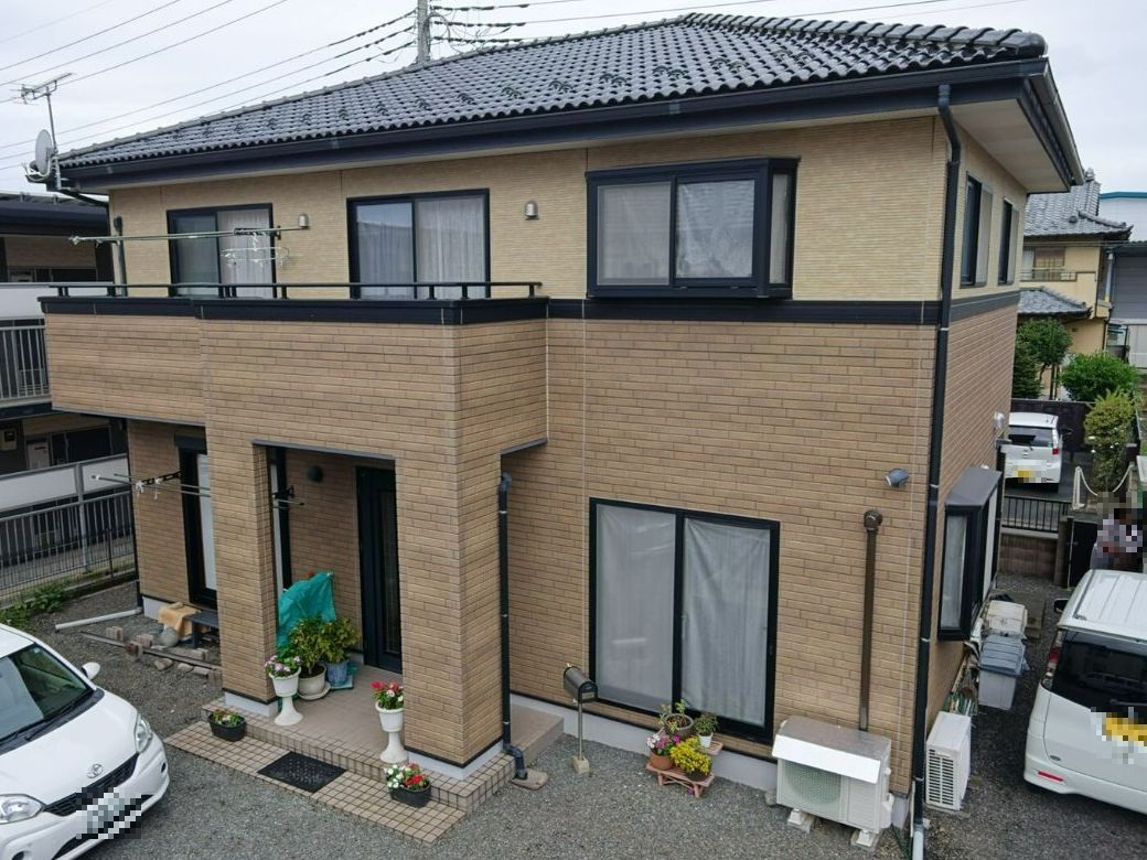 みどり市 外壁塗装工事 施工前全体写真 お客様の声 ミヤケン