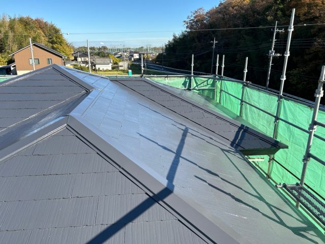 高崎市 屋根外壁塗装工事 屋根施工後全体写真 お客様の声 ミヤケン