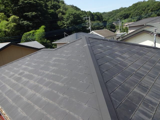 高崎市 屋根外壁塗装工事 屋根施工前全体写真 お客様の声 ミヤケン