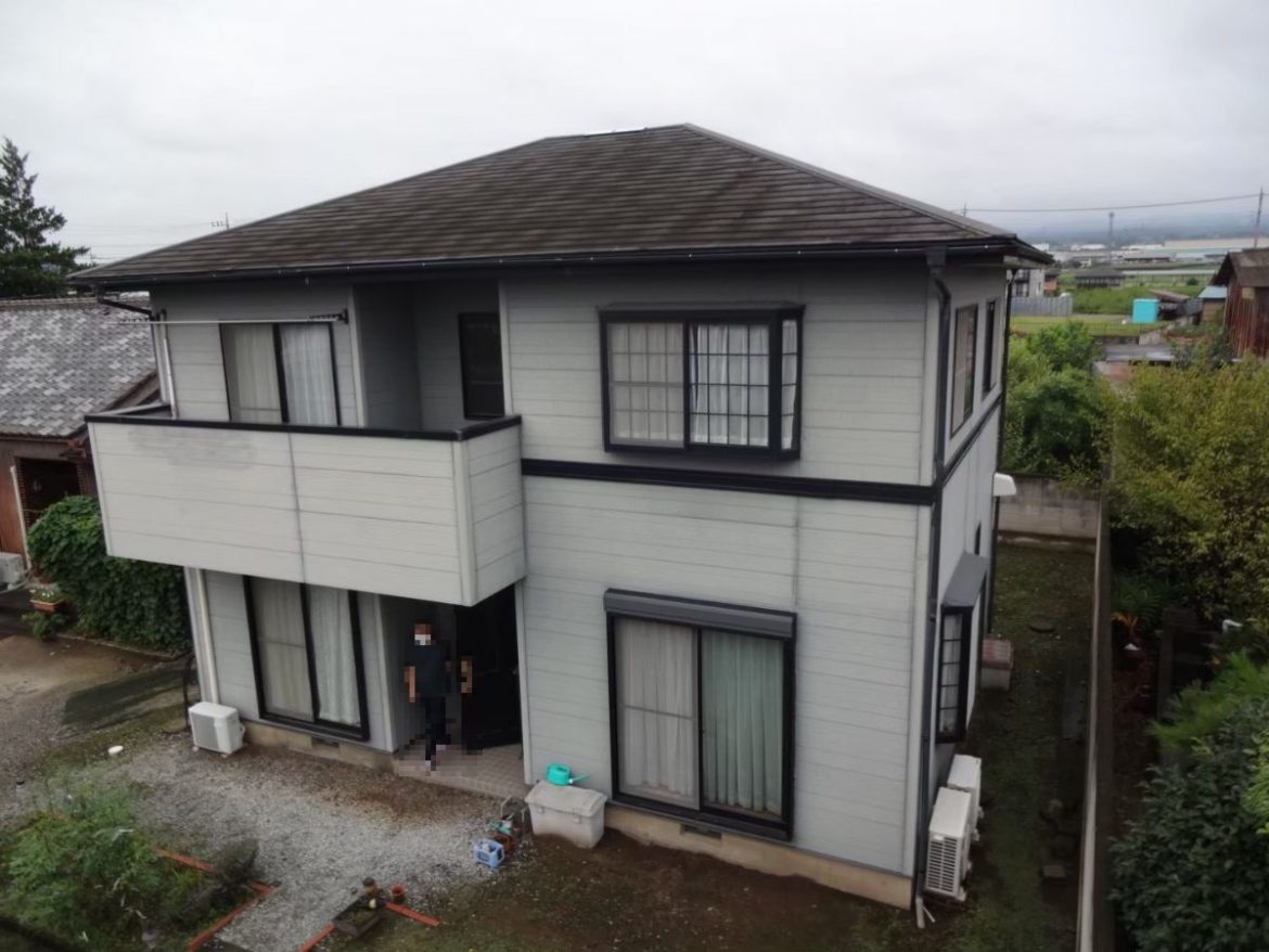 前橋市 屋根外壁塗装工事 施工前全体写真 お客様の声 ミヤケン
