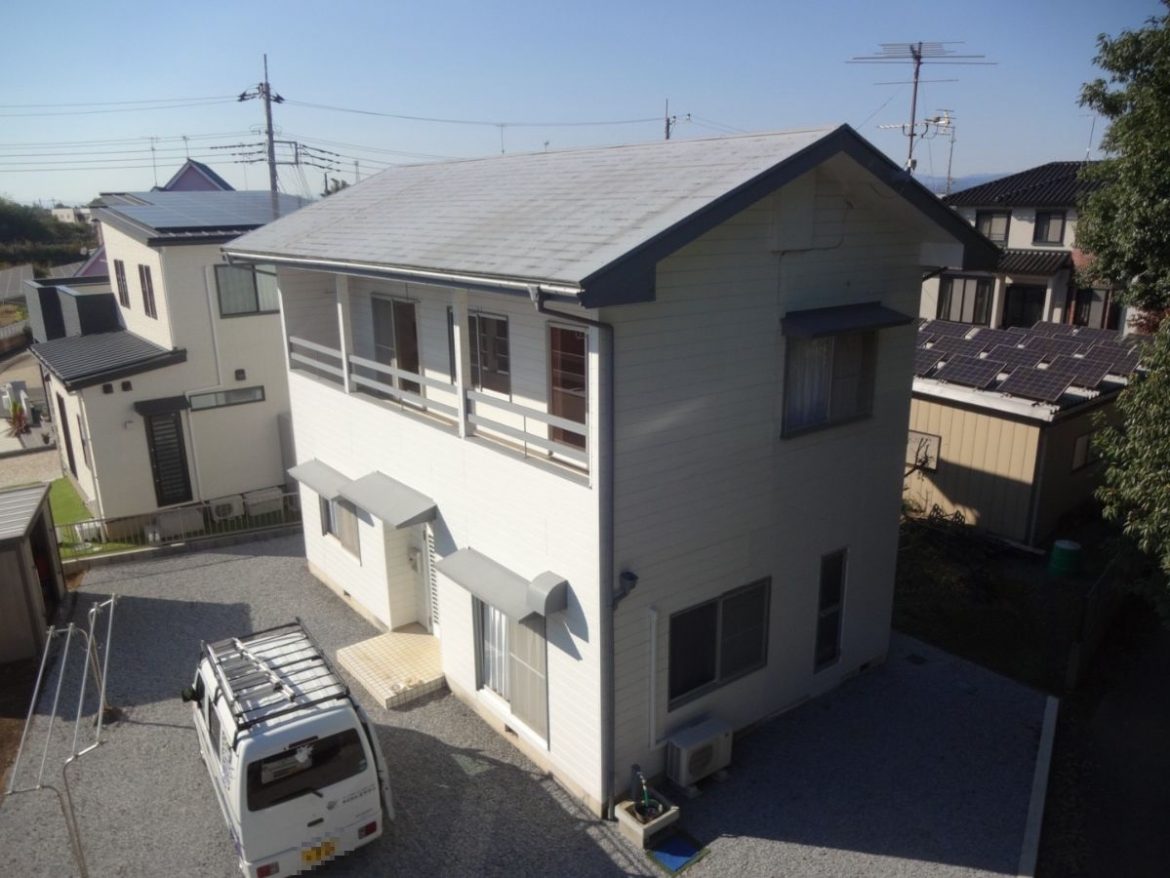 邑楽郡 屋根塗装工事 施工前全体写真 お客様の声 ミヤケン