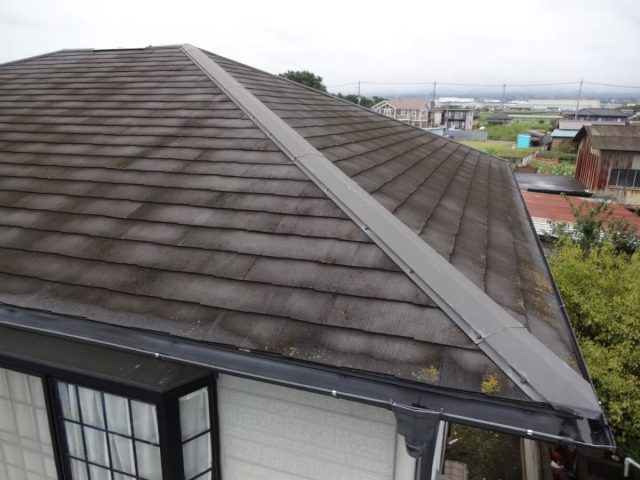 前橋市 屋根外壁塗装工事 屋根施工前全体写真 お客様の声 ミヤケン