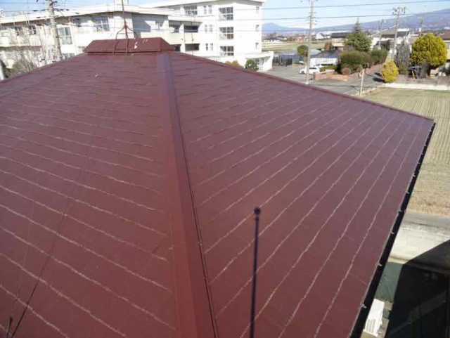 前橋市 屋根外壁塗装工事 コロニアル屋根の点検 1年点検 ミヤケン