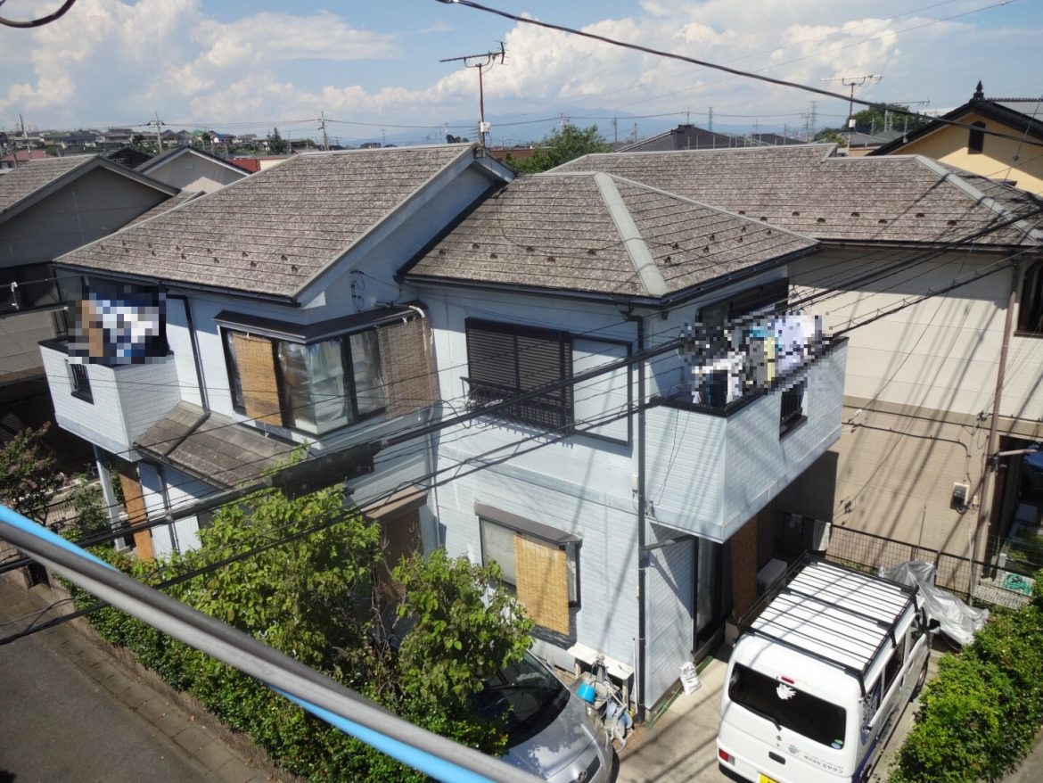 高崎市 屋根外壁塗装工事 施工前全体写真 お客様の声 ミヤケン