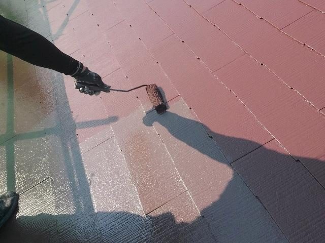 伊勢崎市 屋根 上塗り2回目 ミヤケン
