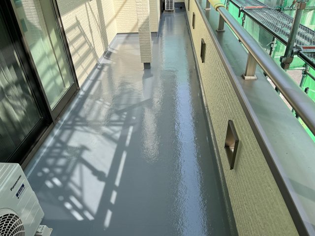 前橋市 外壁塗装工事 ベランダ防水施工後 お客様の声 ミヤケン