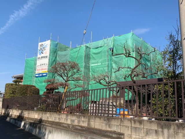 伊勢崎市 外壁塗装 足場組み ミヤケン