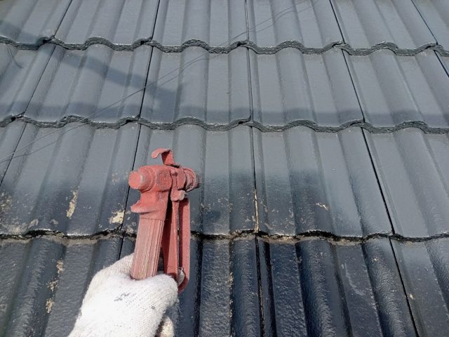 邑楽郡邑楽町 屋根 上塗り1回目 ミヤケン