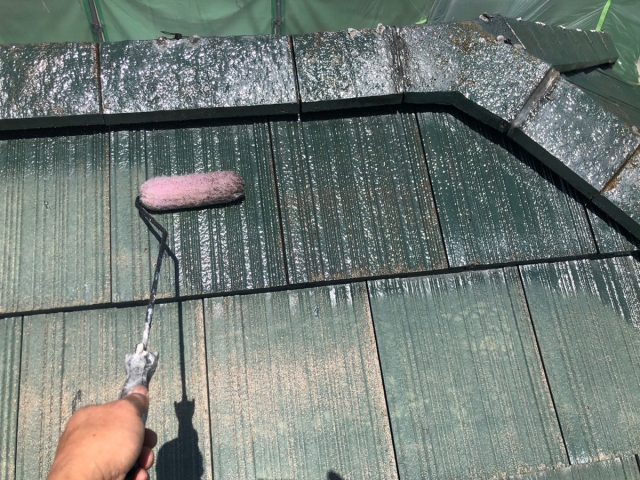 太田市 屋根塗装工事 屋根下塗り お客様の声 ミヤケン